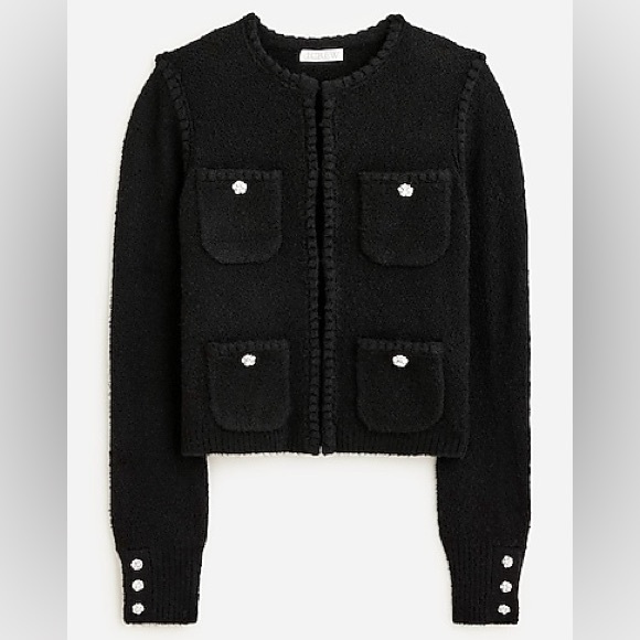 J. Crew Odette Sweater Lady Jacket with Jewel Buttons - Picture 2 of 7